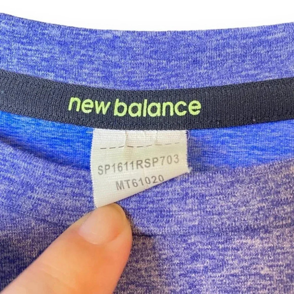 New Balance Adaptive Comp  LS Tee Blue - Picture 9 of 9